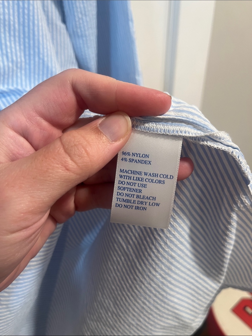 Southern Tide Hailey Seersucker Blue Striped Tunic Size XL - Picture 6 of 11